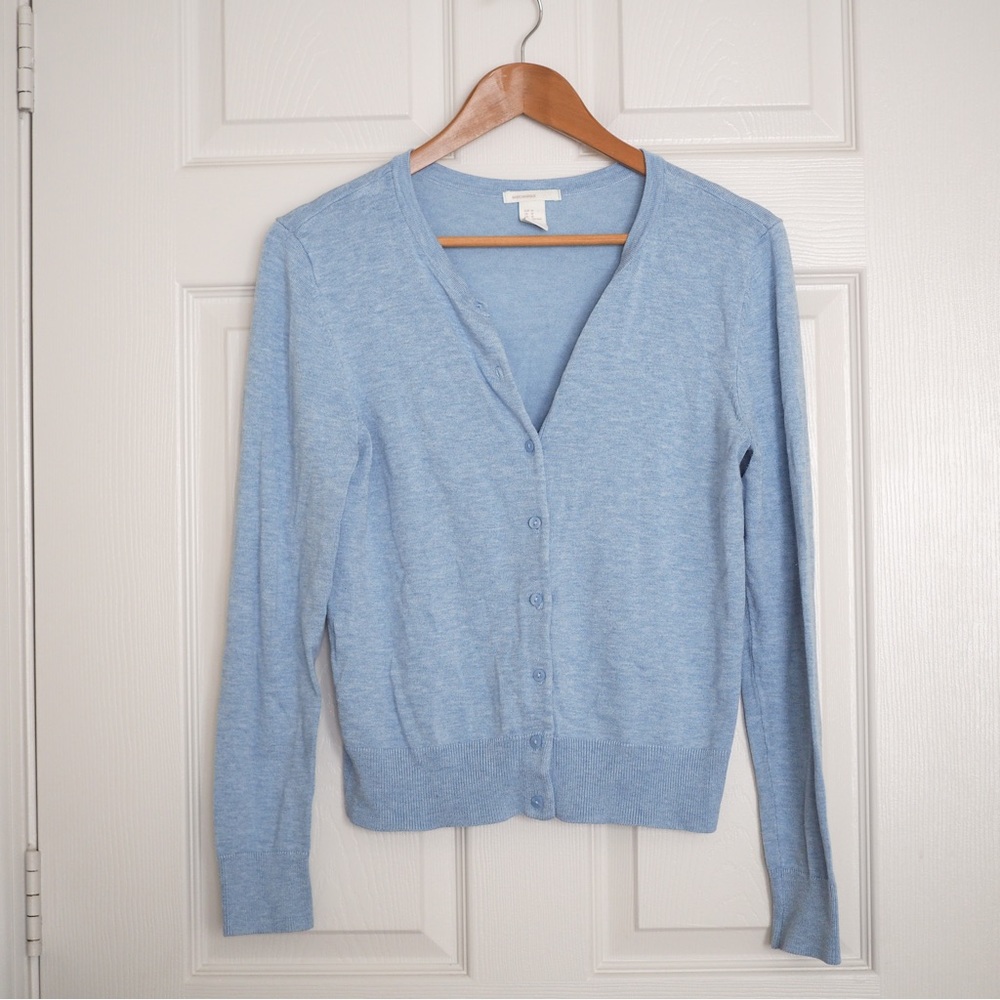H&M Basic Baby Blue Cardigan Size M